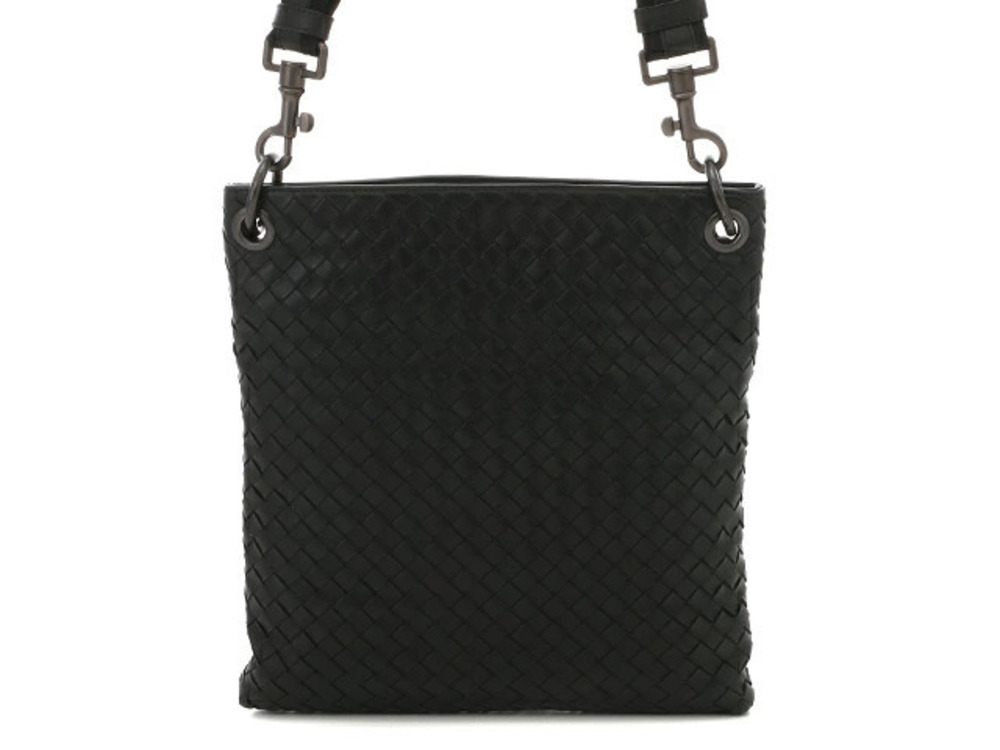 BOTTEGA VENETA Intrecciato Black Shoulder Bag